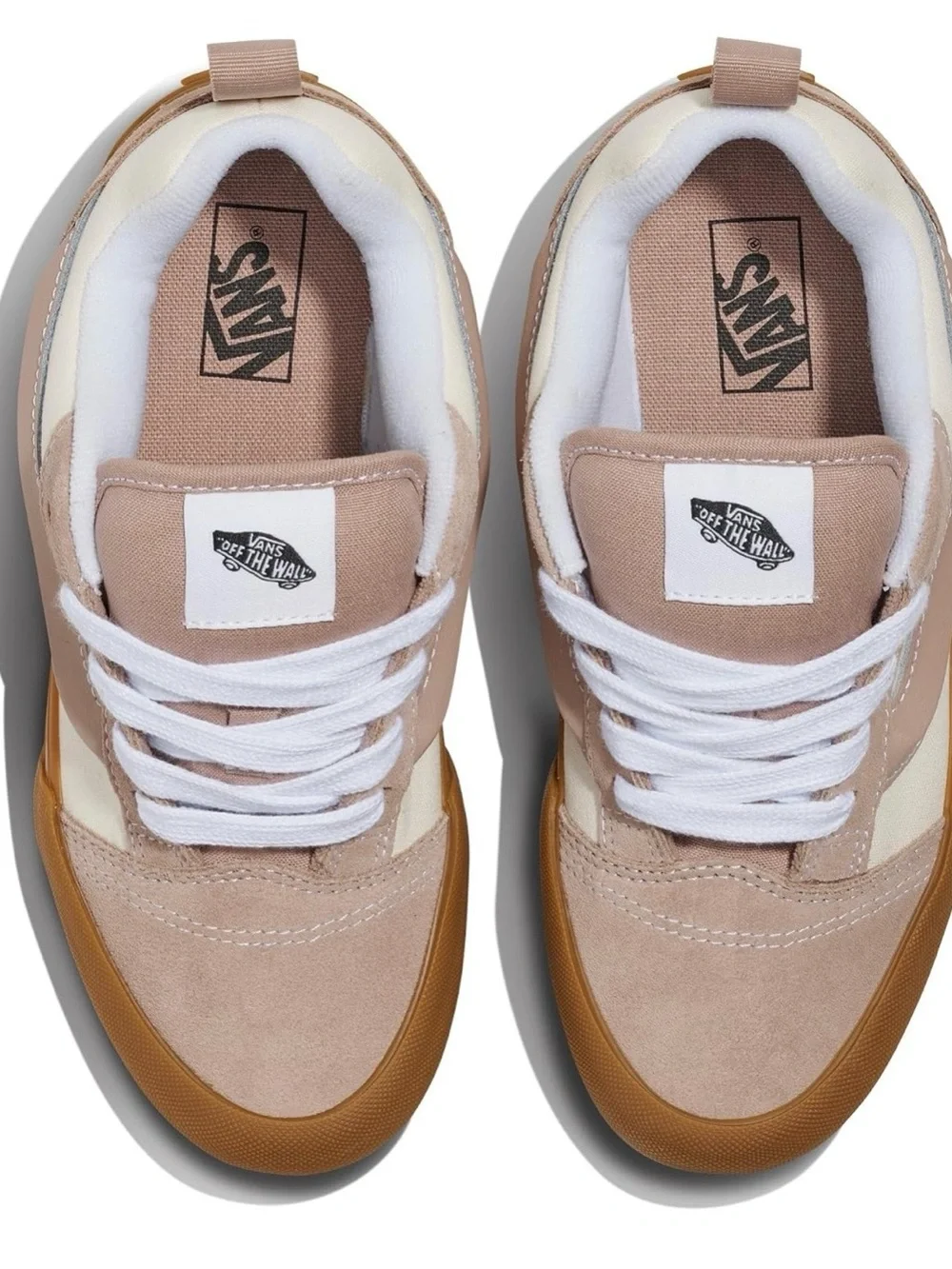 Vans Kids Low-Top Sneakers in Beige and Gum